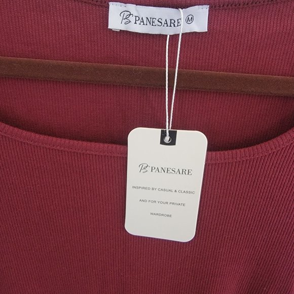 Ladies Body Con Dress, Size M, Wine color new - Picture 3 of 4